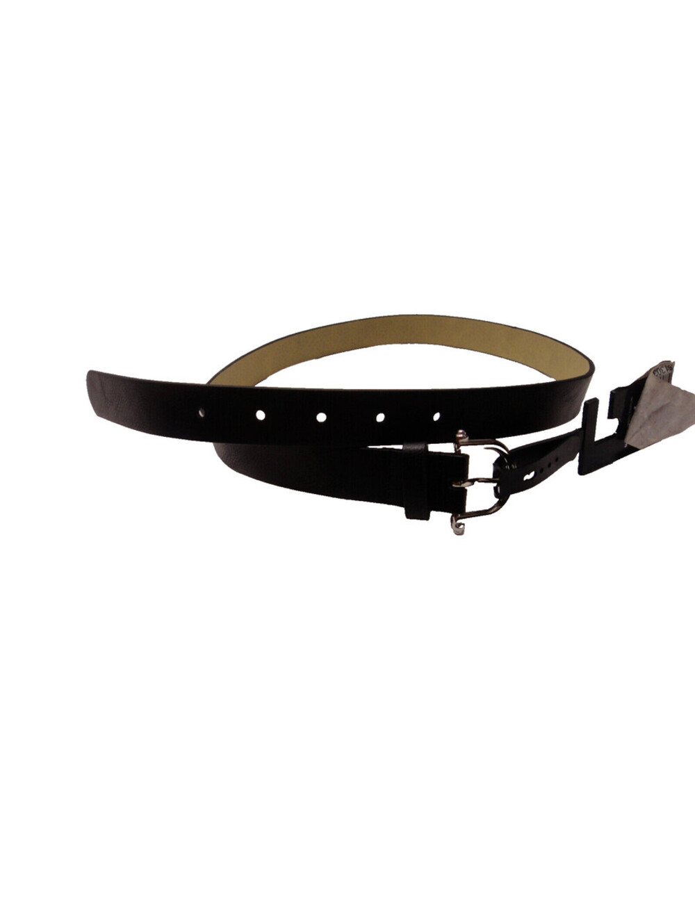 INC International Concepts Womens Skinny Belt Faux Leather Black Size Small NEW!